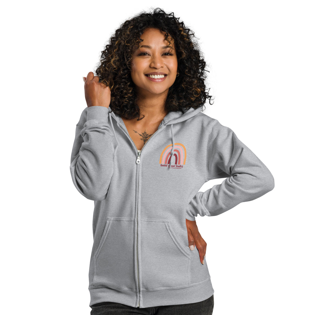 Hold Your Baby Unisex Zip Up Hoodie