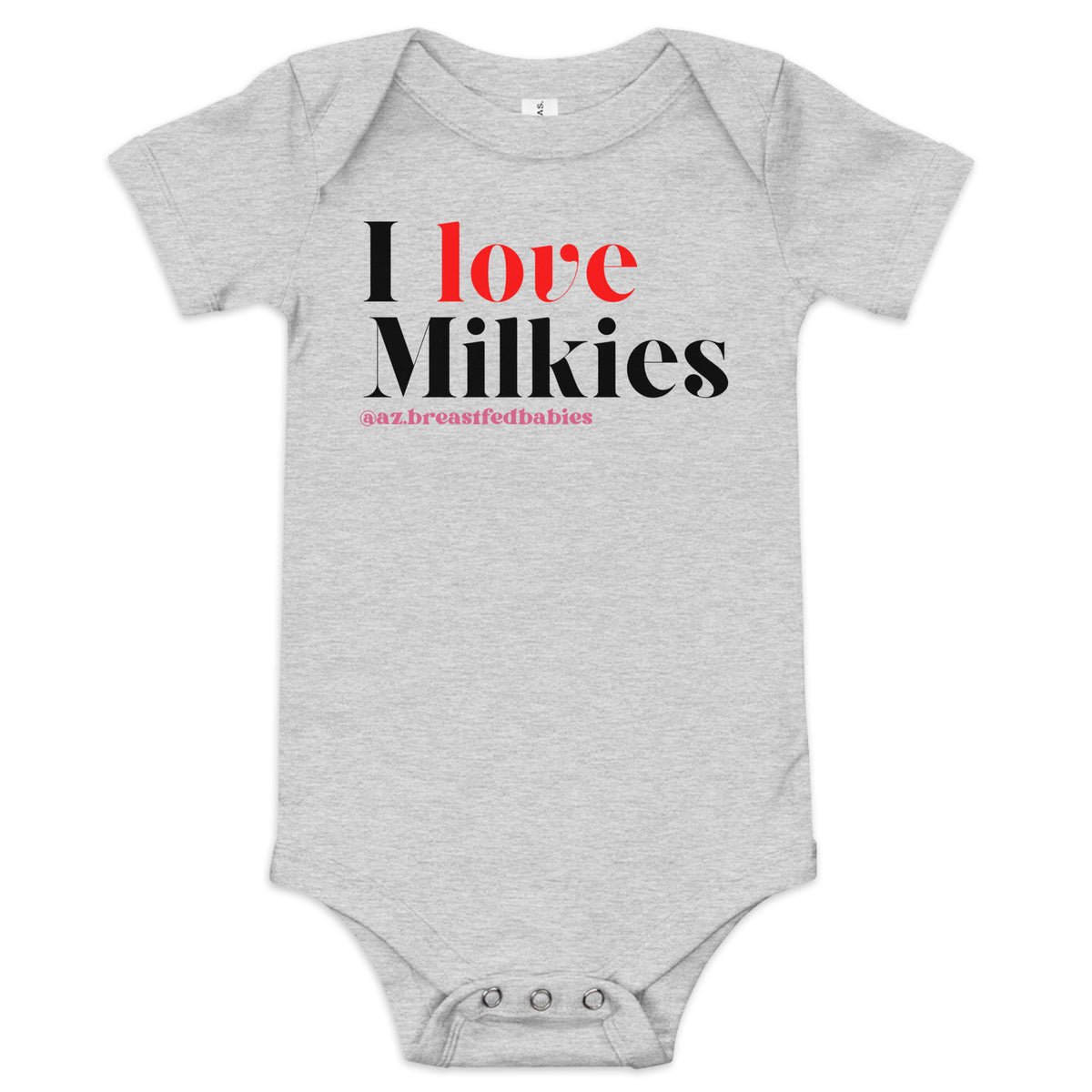 I Love Milkies ❤️ Baby short sleeve one piece