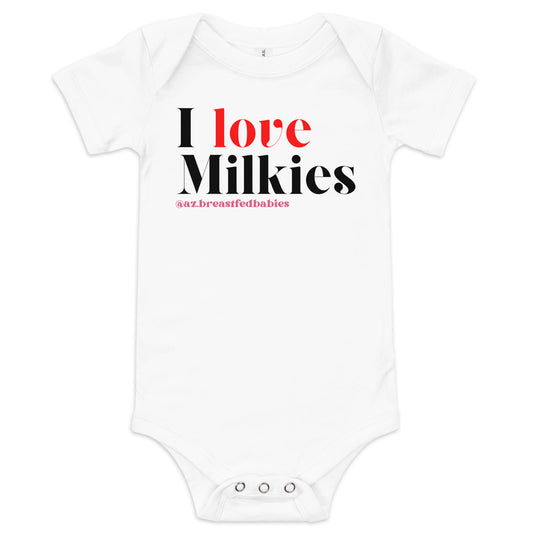 I Love Milkies ❤️ Baby short sleeve one piece