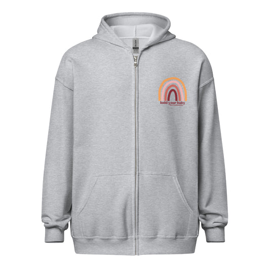 Hold Your Baby Unisex Zip Up Hoodie